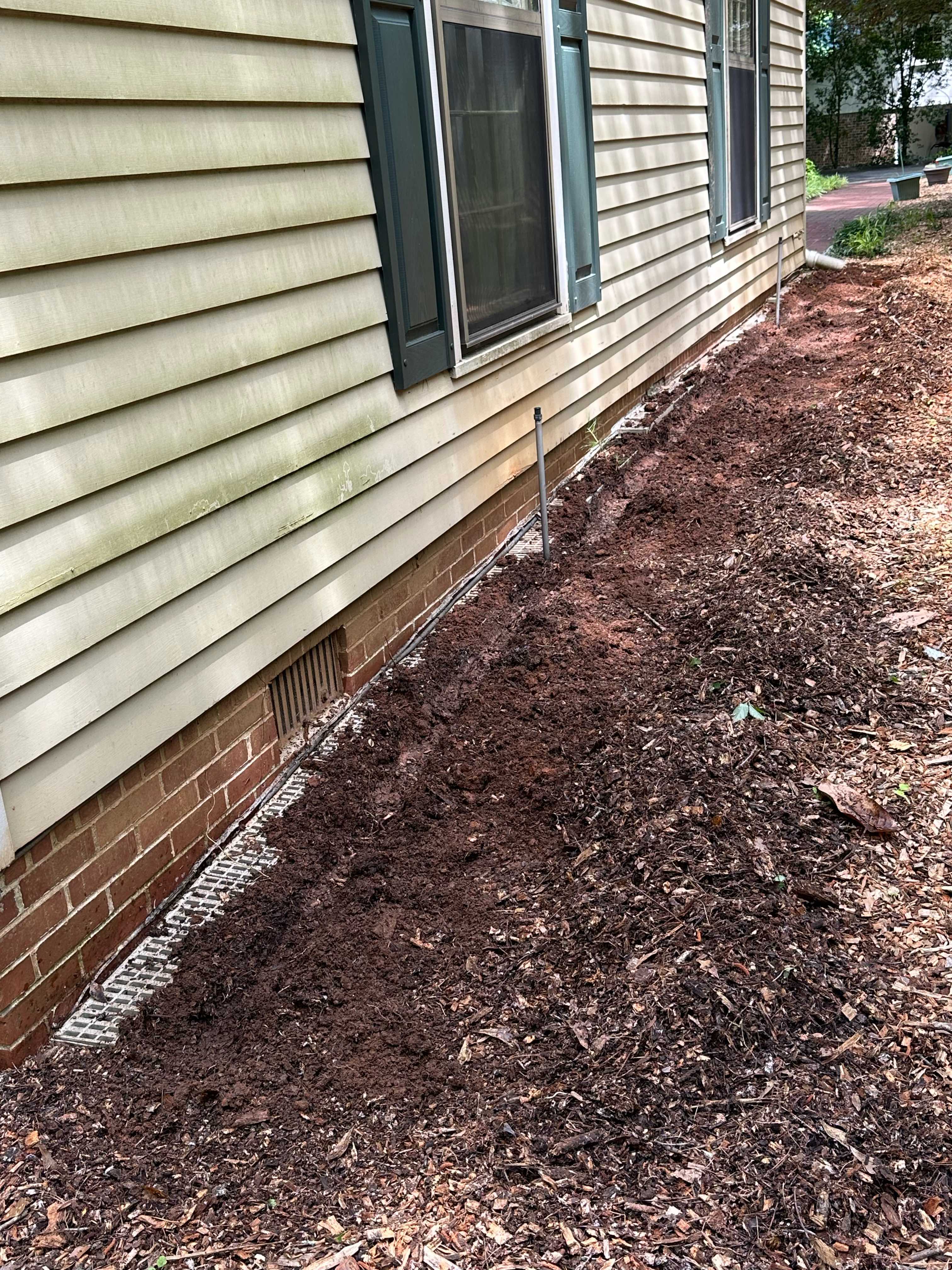 Foundation termite treatment application