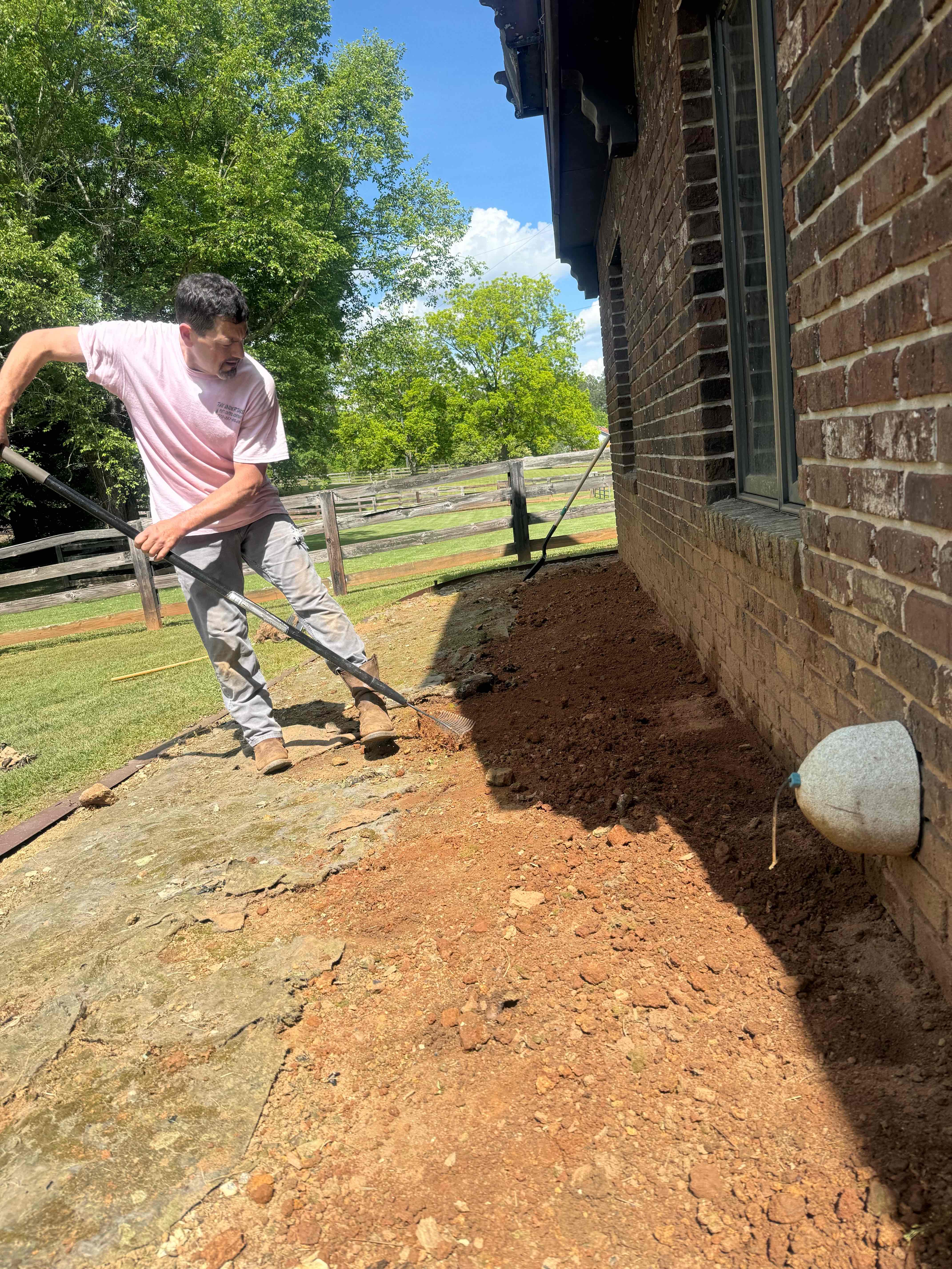 Termite treatment excavation work